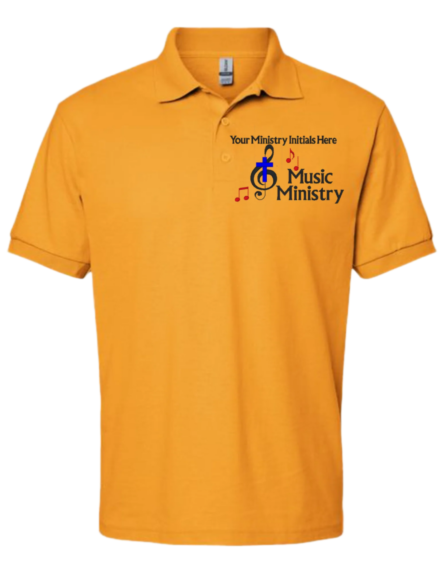 Embroidery Polo Shirt - Music Ministry - With Your  Ministry Initials  Here