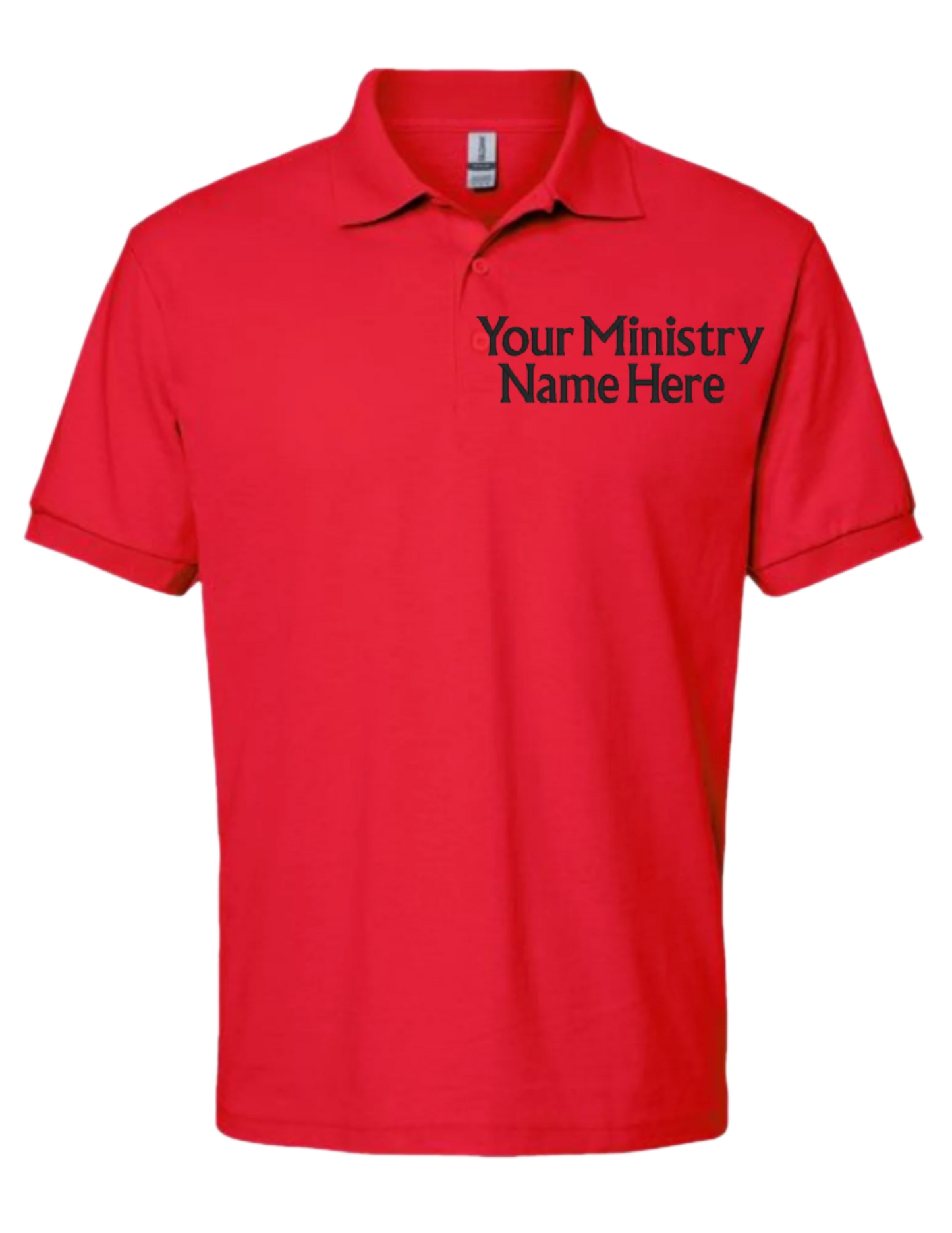 Embroidery Polo Shirt -Your  Ministry Name  Here