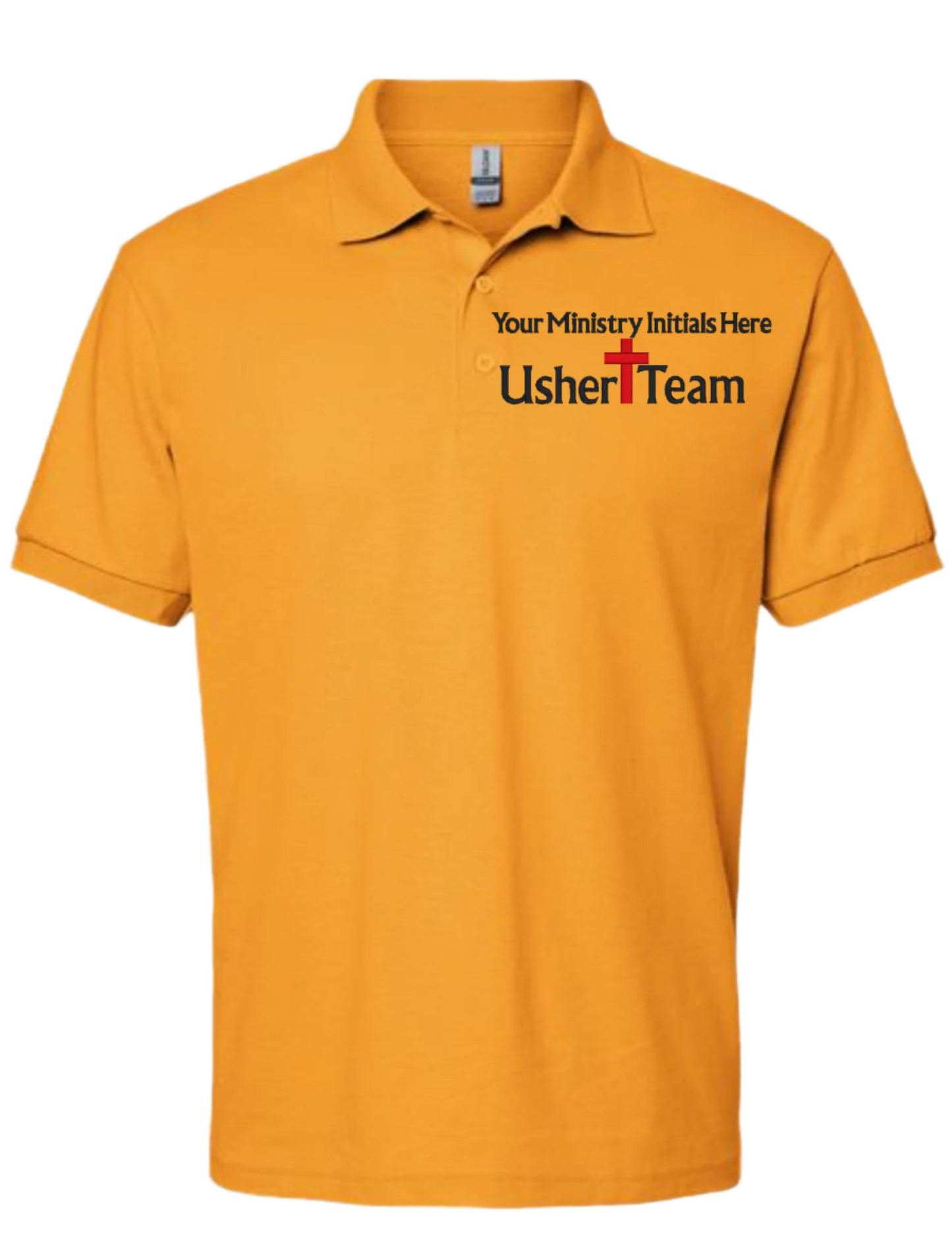 Embroidery Polo Shirt - Usher Team - With Your  Ministry Initials  Here