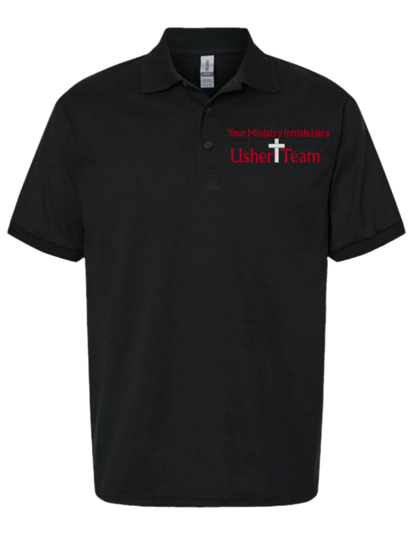 Embroidery Polo Shirt - Usher Team - With Your  Ministry Initials  Here