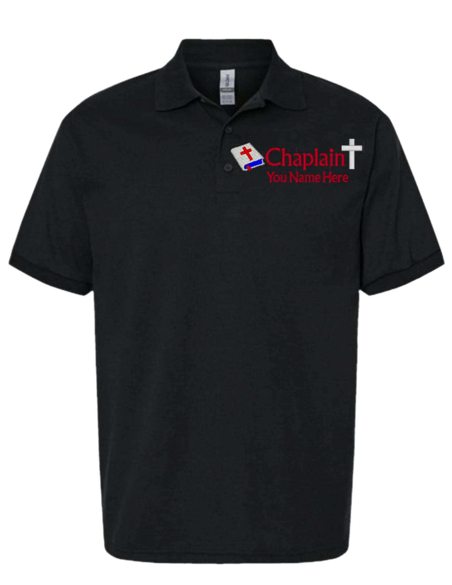 Embroidery Polo Shirt - Chaplain  - With Your Name Here