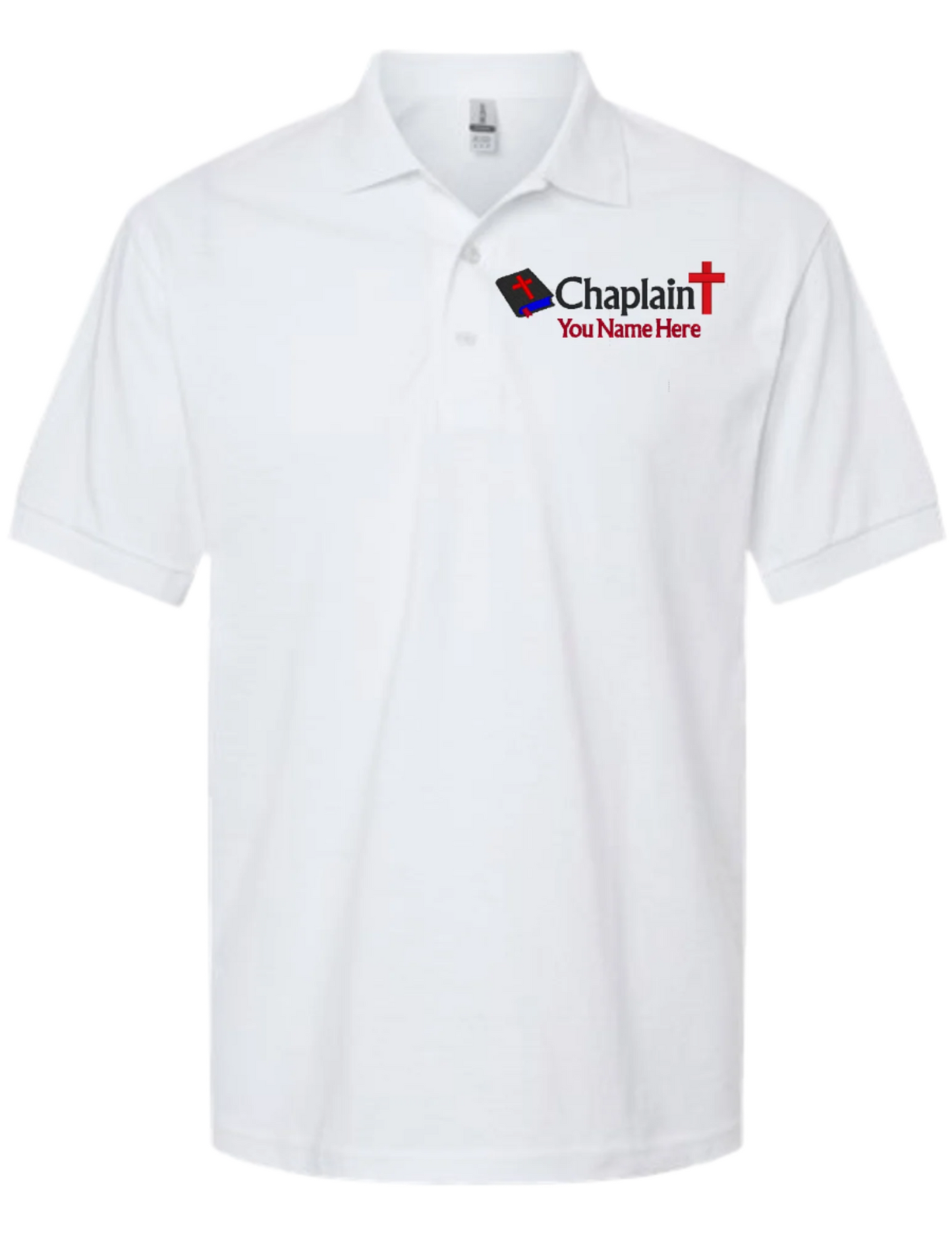 Embroidery Polo Shirt - Chaplain  - With Your Name Here