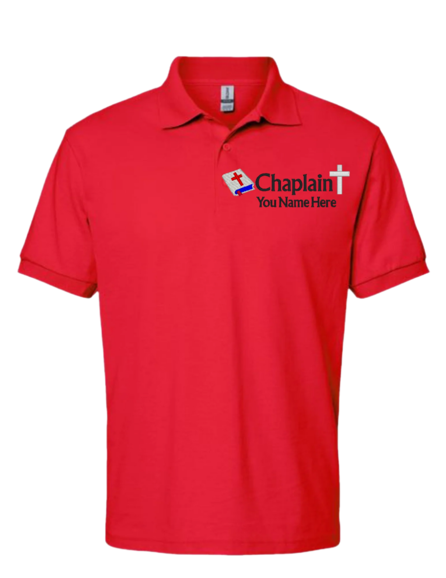 Embroidery Polo Shirt - Chaplain  - With Your Name Here