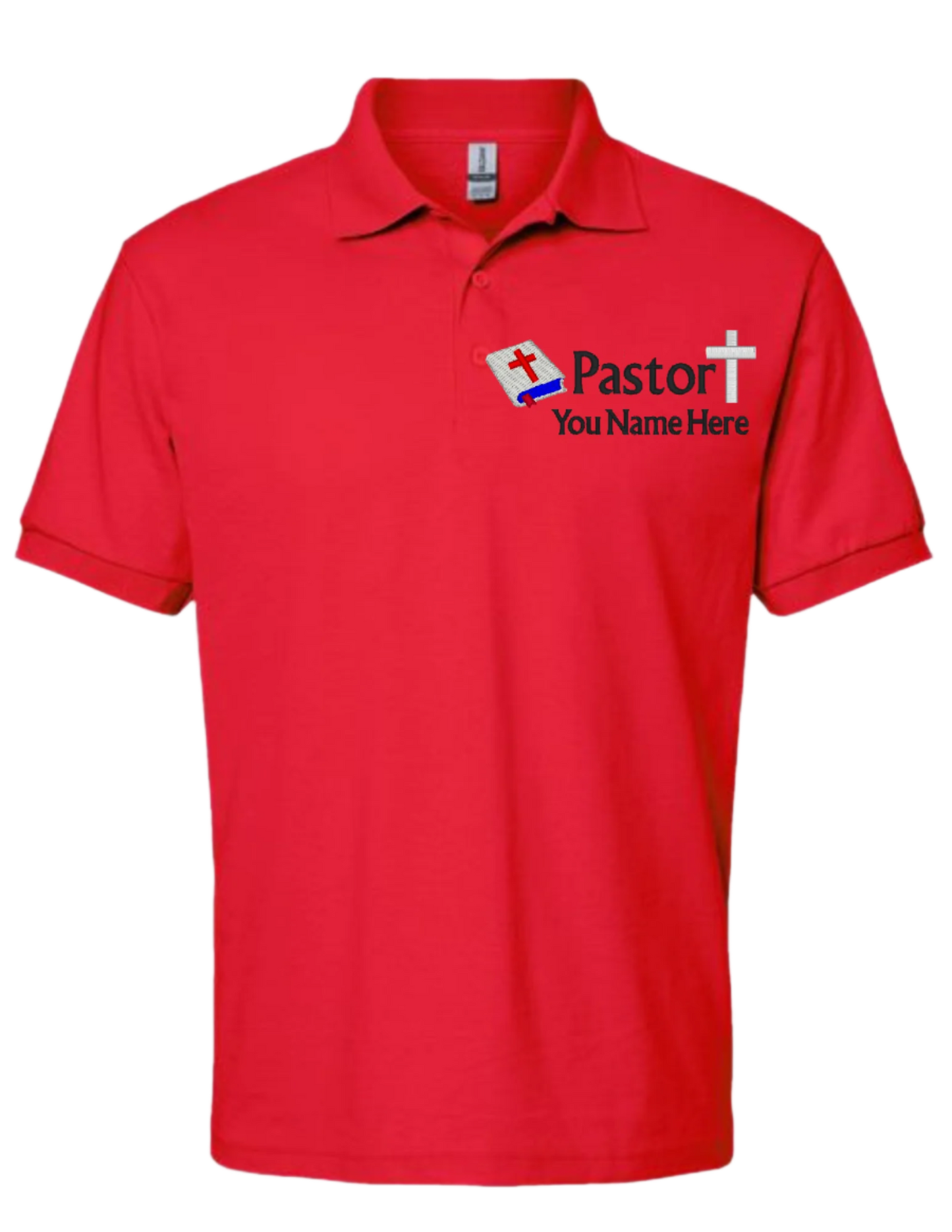 Embroidery Polo Shirt - Pastor- With Your Name Here