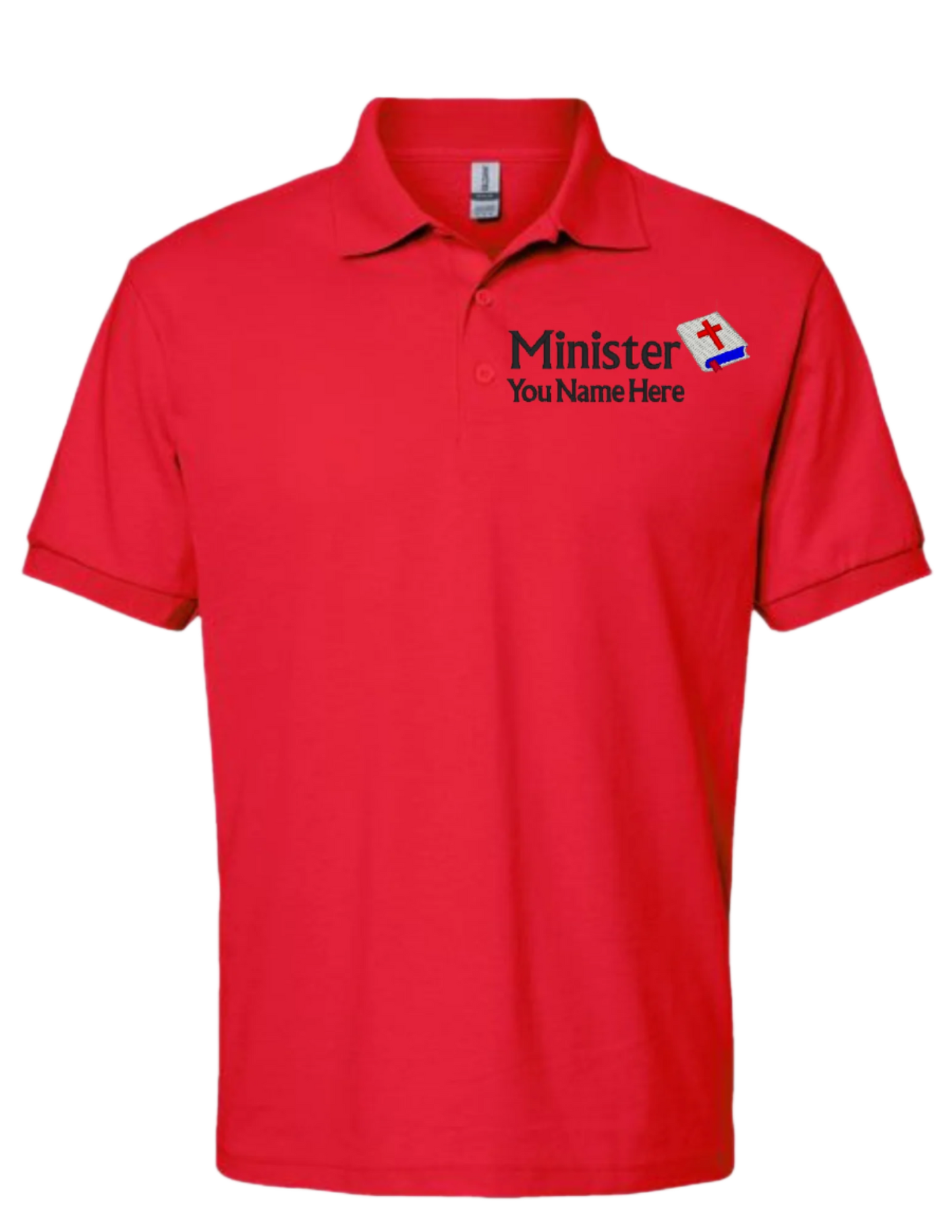 Embroidery Polo Shirt - Minister  - With Your Name Here