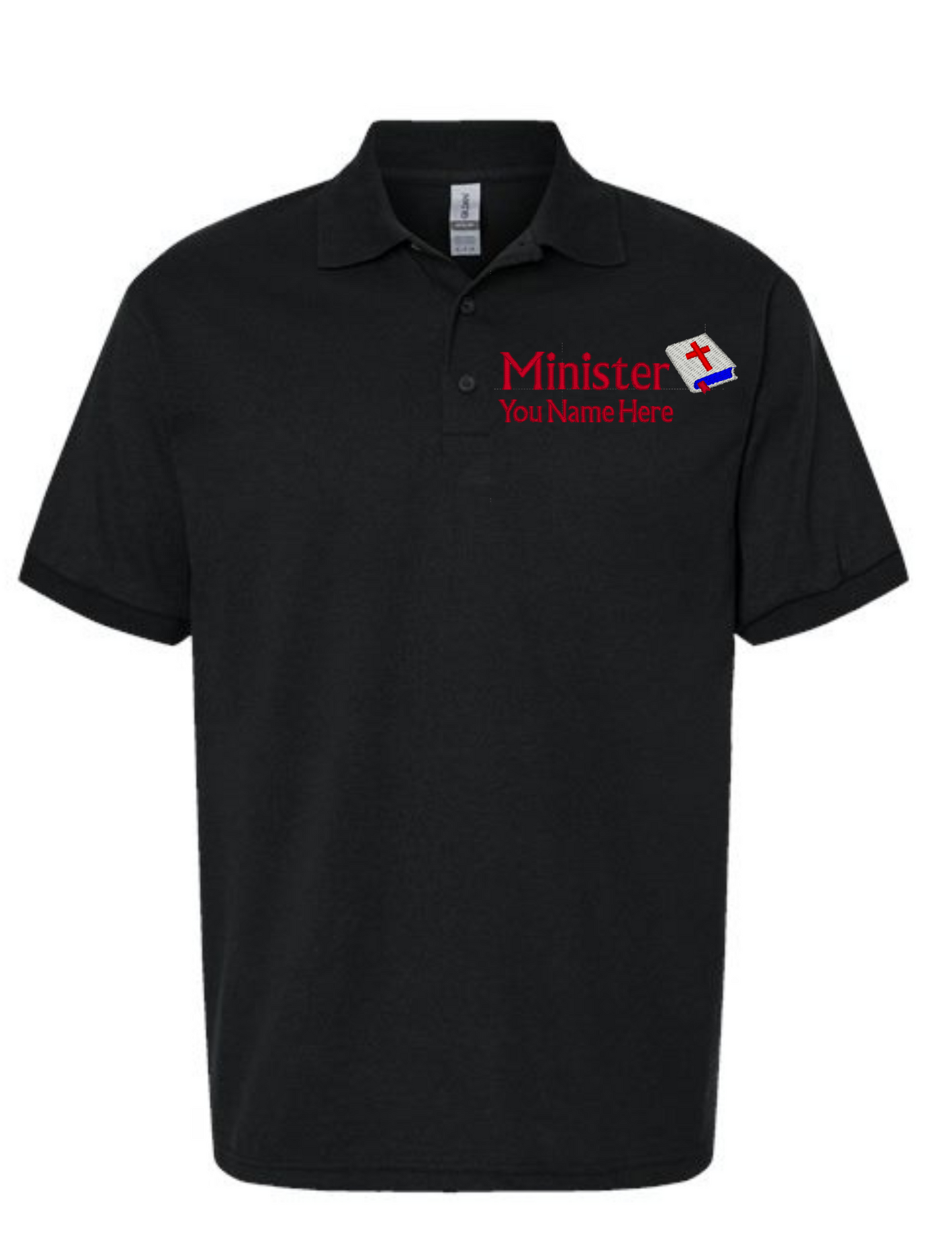 Embroidery Polo Shirt - Minister  - With Your Name Here