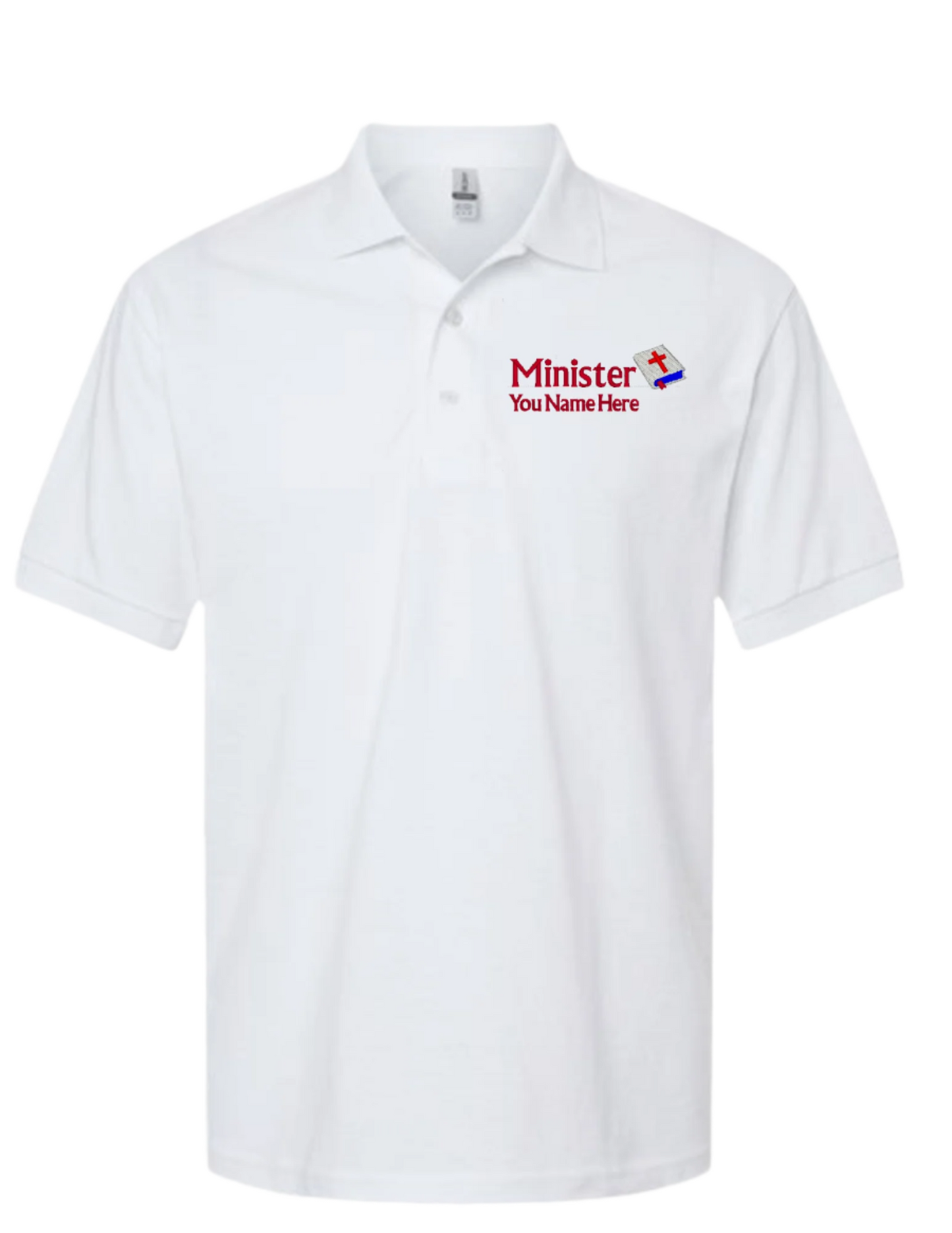 Embroidery Polo Shirt - Minister  - With Your Name Here