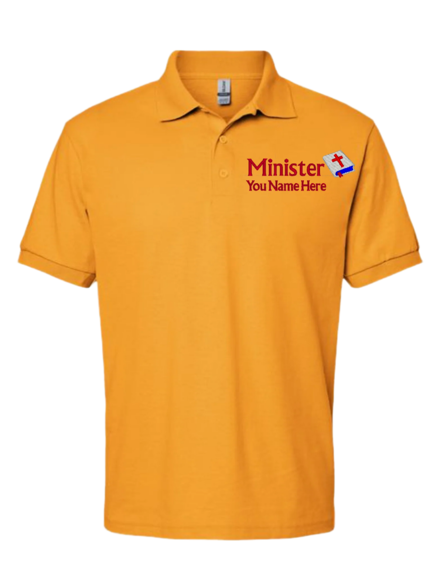 Embroidery Polo Shirt - Minister  - With Your Name Here