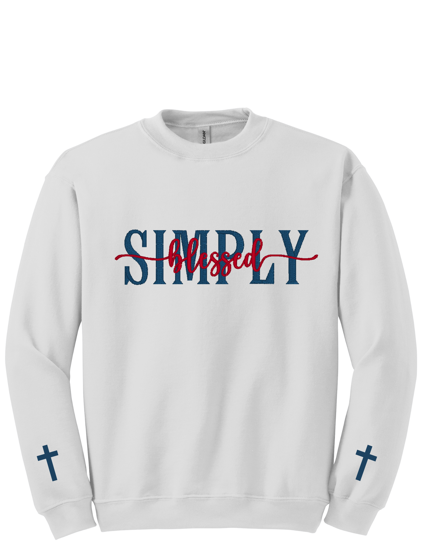 Embroidery Sweatshirt  Simply Blessed