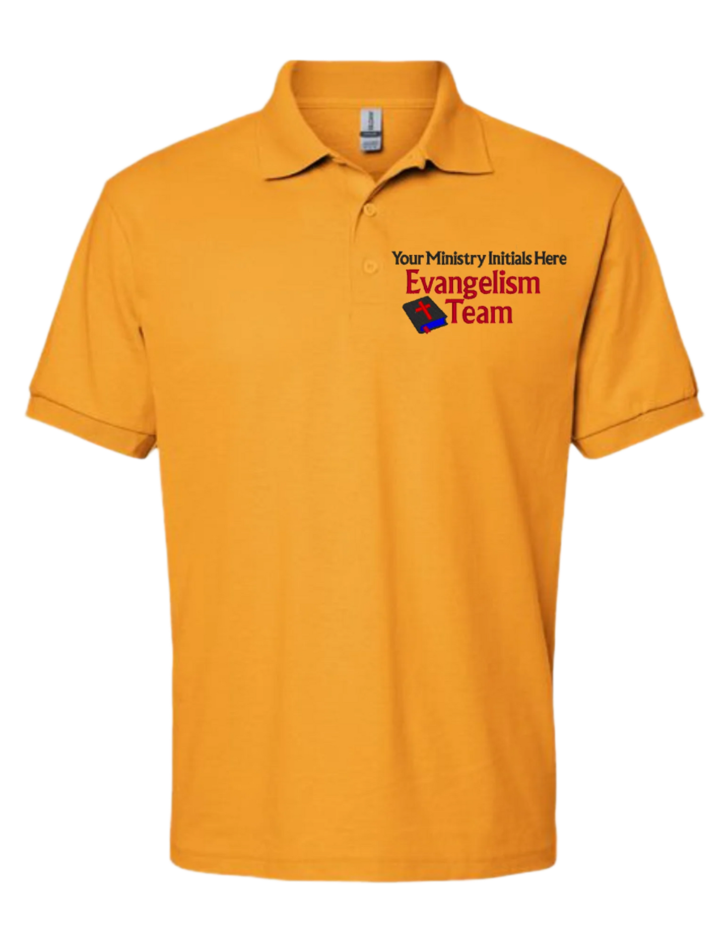 Embroidery Polo Shirt - Evangelism Team - With Your  Ministry Initials  Here