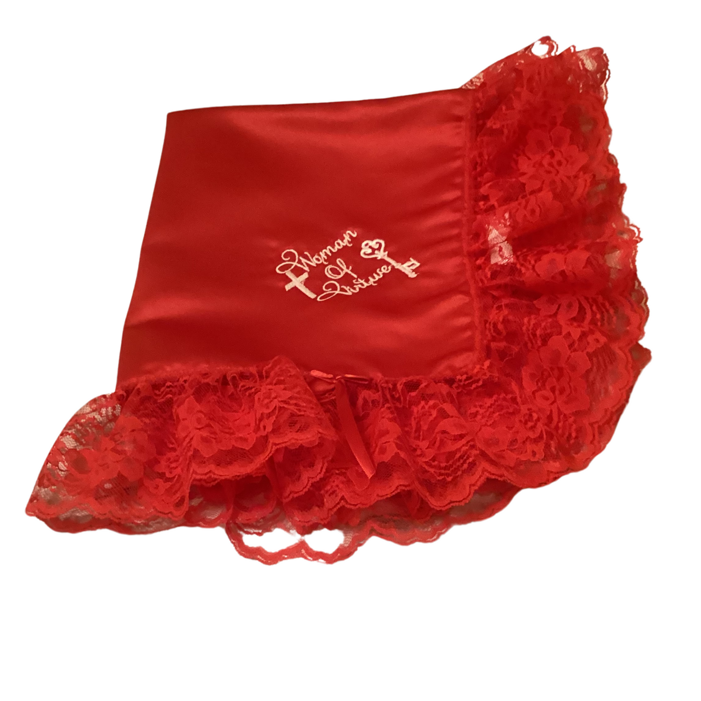 Embroidery Red Women Lap Scarf  Women Of Virtue