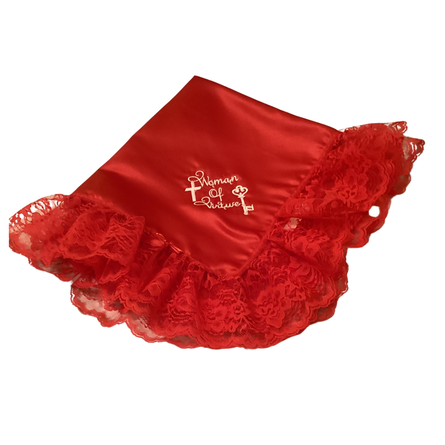 Embroidery Red Women Lap Scarf  Women Of Virtue